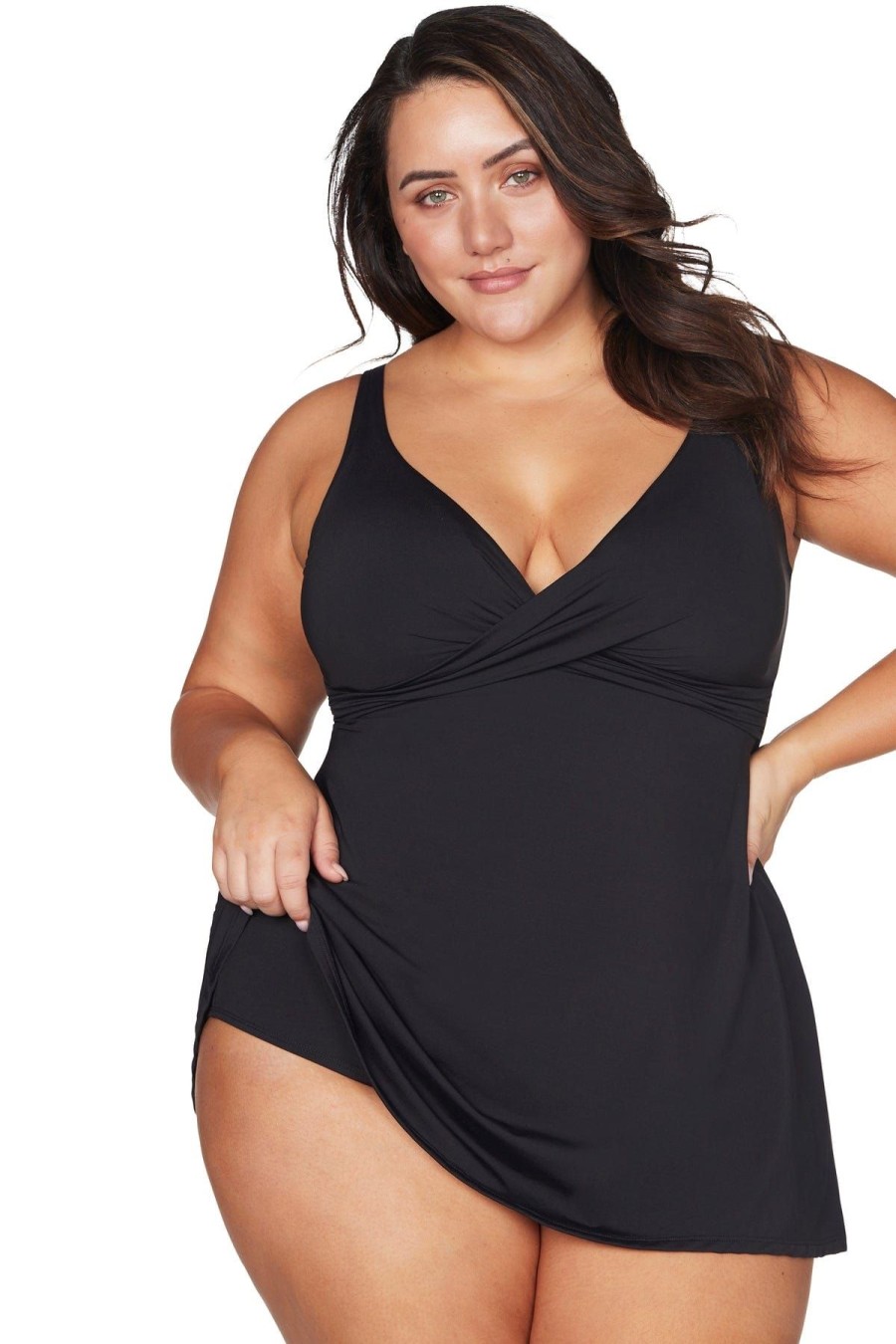 Women Artesands Swim Dresses | Black Hues Delacroix Multi Cup Swim Dress