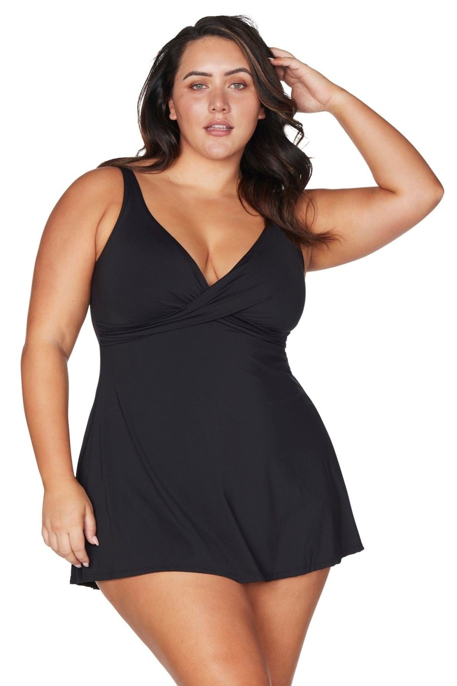 Women Artesands Swim Dresses | Black Hues Delacroix Multi Cup Swim Dress