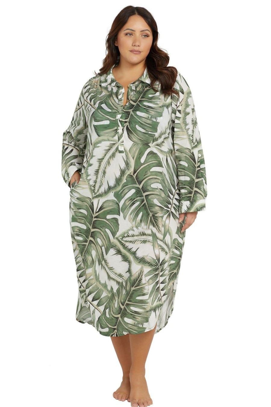 Women Artesands Shirt Dresses | Deliciosa Monteverdi Cotton Beach Maxi Dres