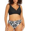 Women Artesands Bottoms | Cantata Forte Black Monet Curve Fit Mid Rise Swim Pant