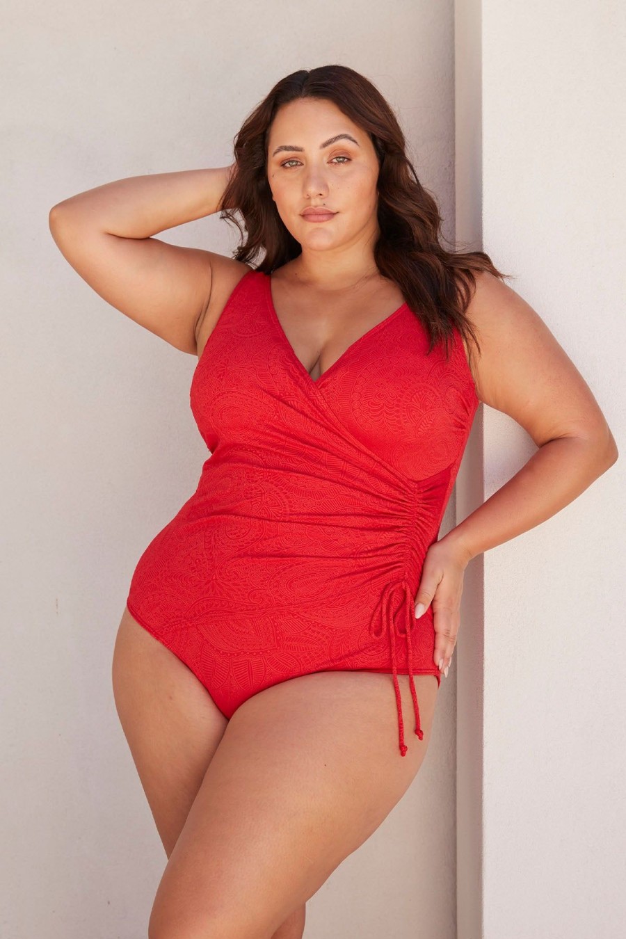 Women Artesands One Pieces | Red La Traviata Rembrant One Piece Swimsuit