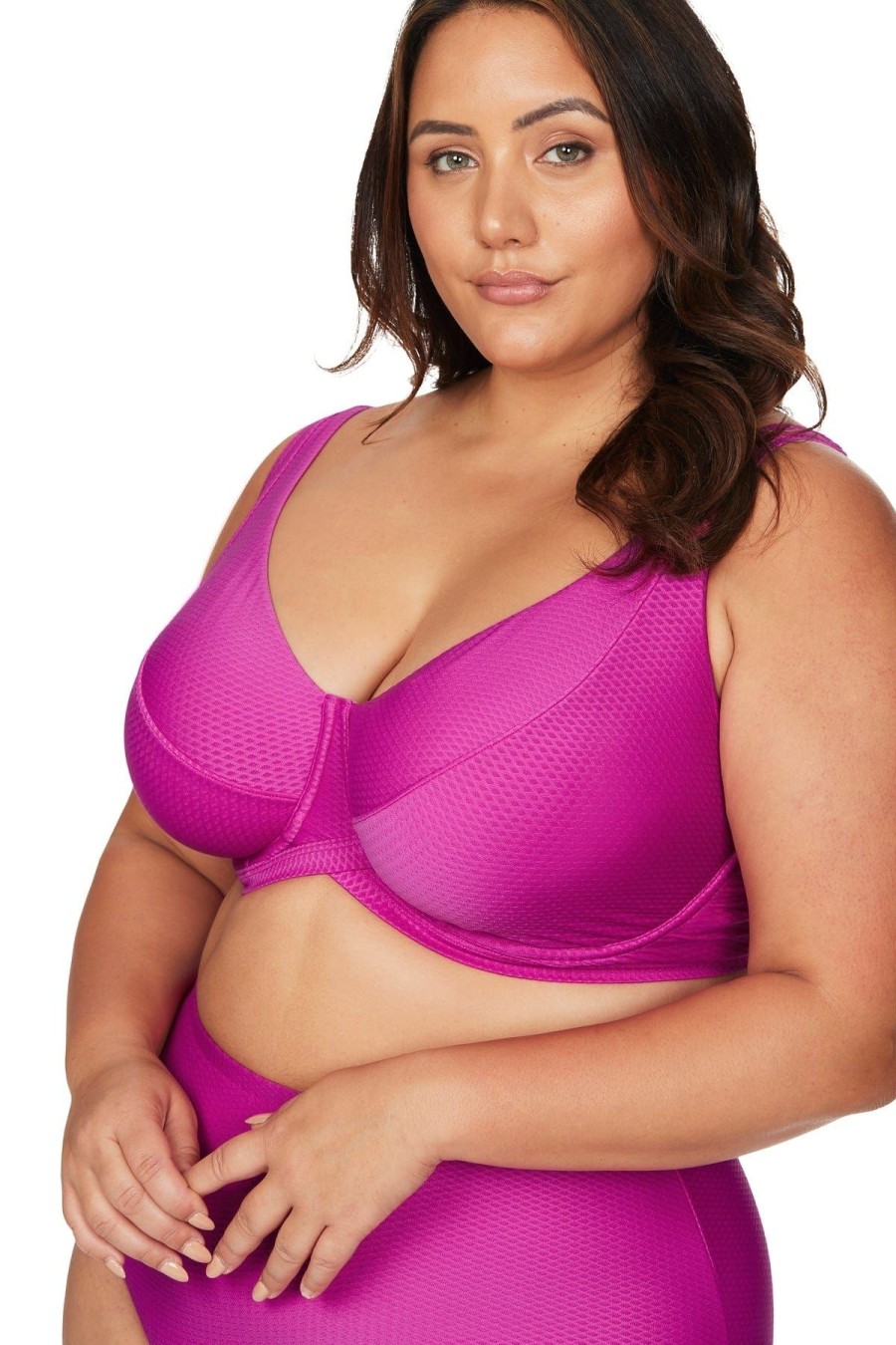 Women Artesands Bikini Tops | Serenade Pink Goya Underwire E/F Cup Bikini Top