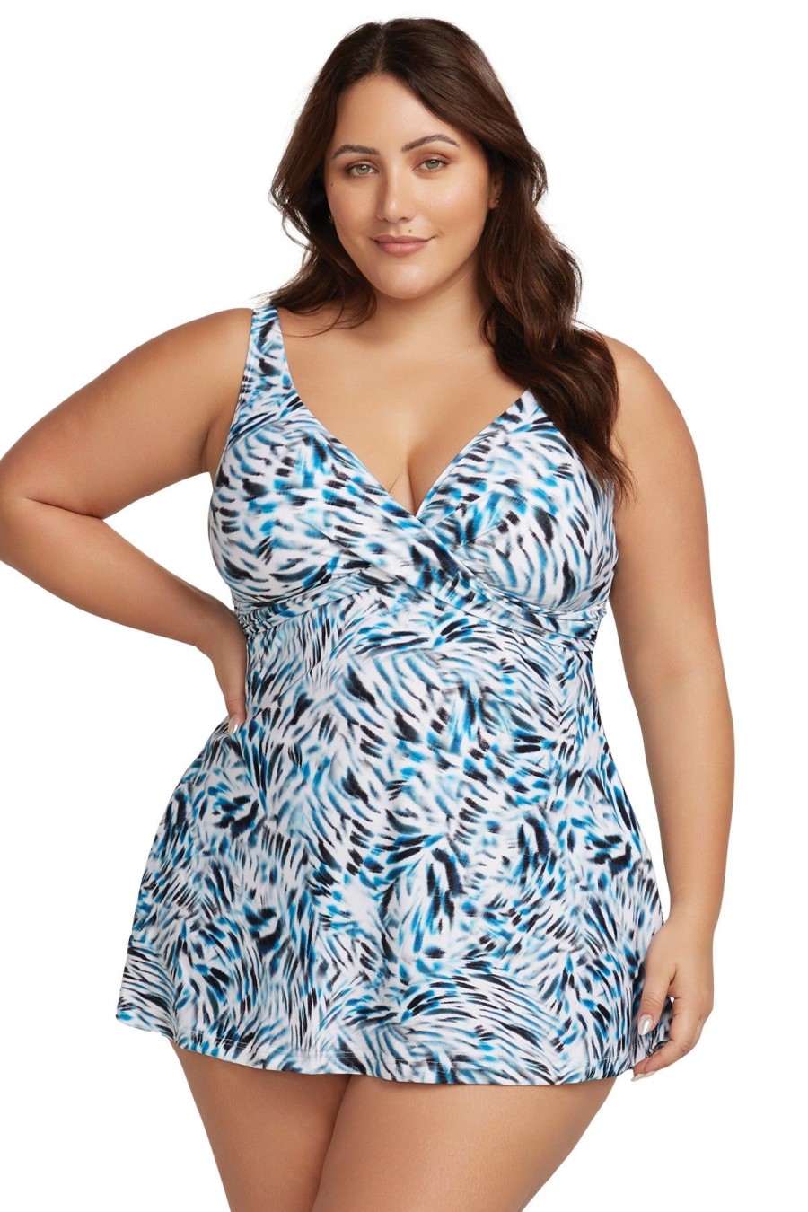 Women Artesands Swim Dresses | Ze Blu Delacroix Multi Cup One Piece Swimdress