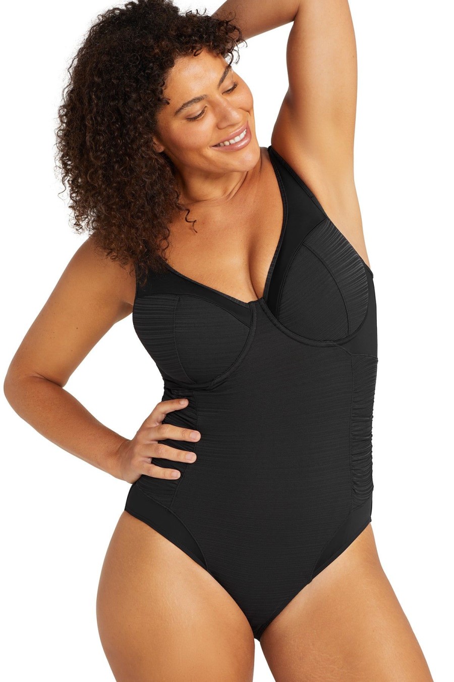 Women Artesands One Pieces | Black Aria Giotto D/Dd Cup Underwire One Piece Swimsuit