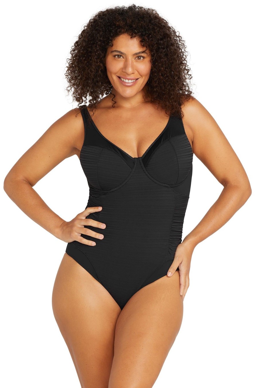 Women Artesands One Pieces | Black Aria Giotto D/Dd Cup Underwire One Piece Swimsuit