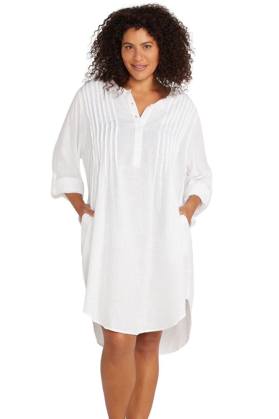 Women Artesands Kaftans | White Gershwin Beach Dress