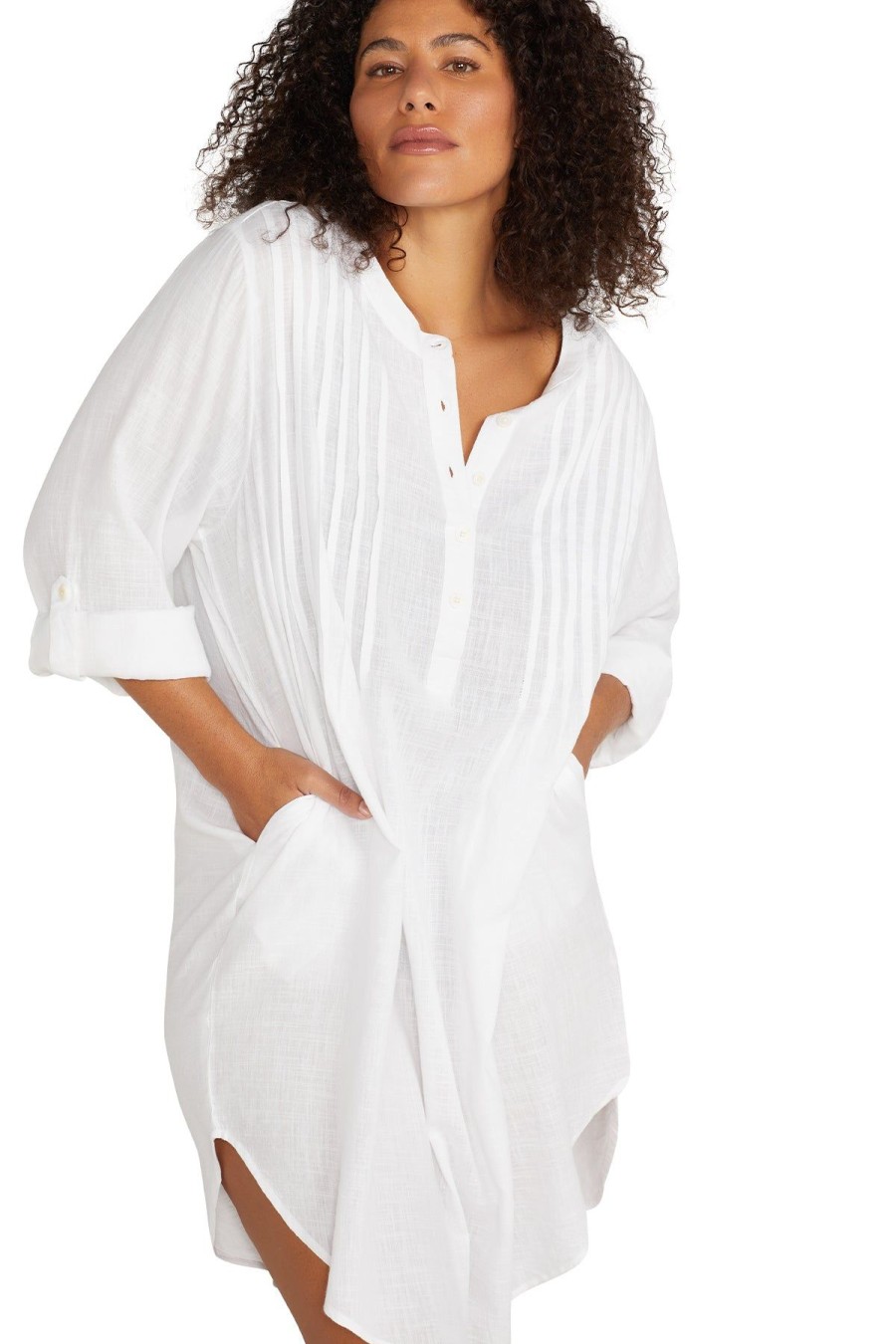 Women Artesands Kaftans | White Gershwin Beach Dress