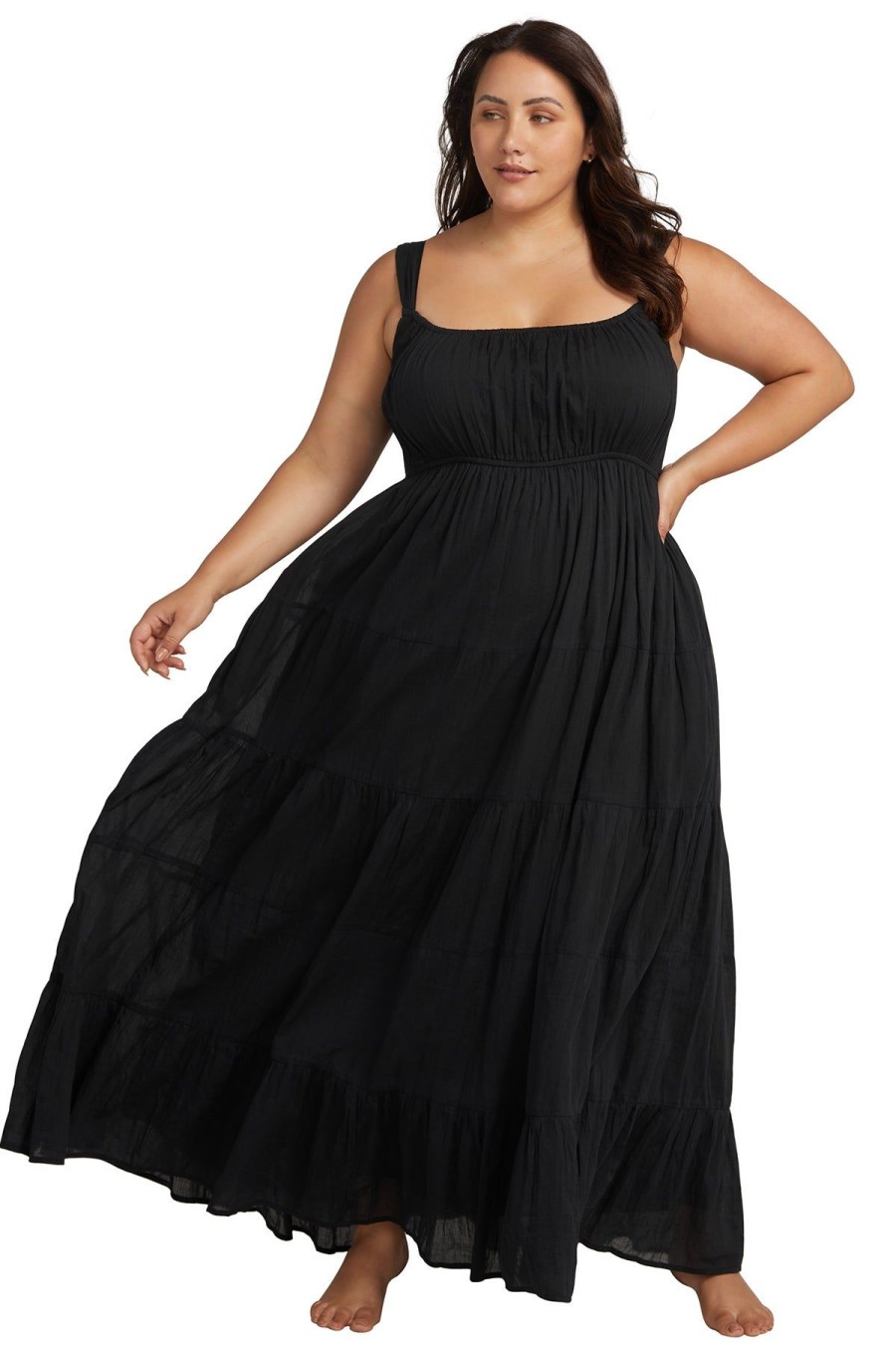 Women Artesands Maxi Dresses | Black Liszt Maxi Beach Dress