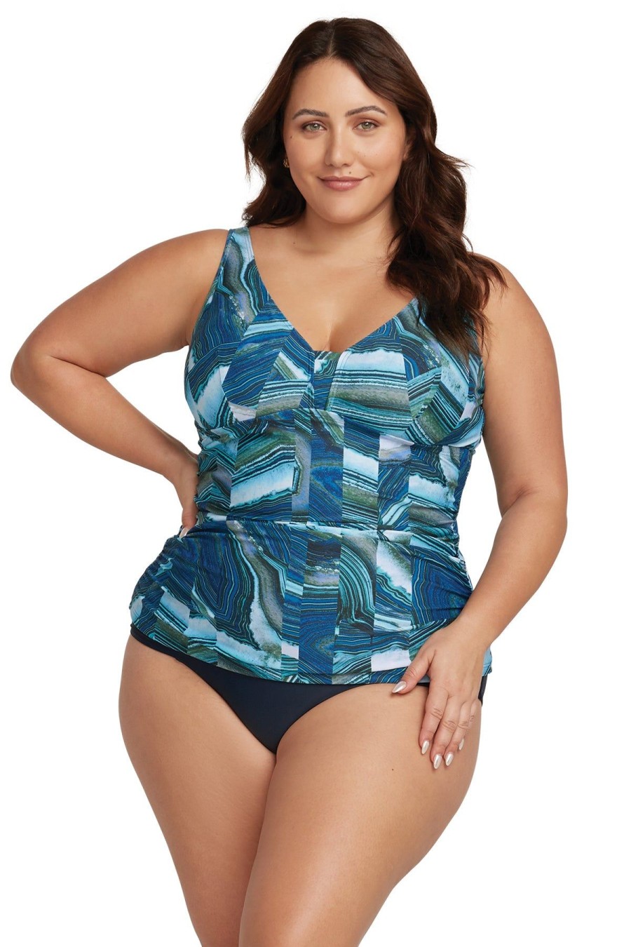 Women Artesands Tankini Tops | Chalcedony Gericault Tankini Top