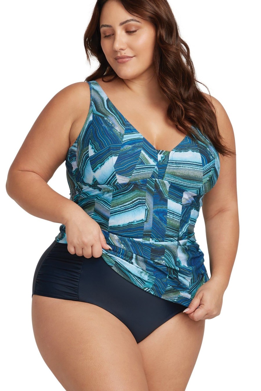 Women Artesands Tankini Tops | Chalcedony Gericault Tankini Top