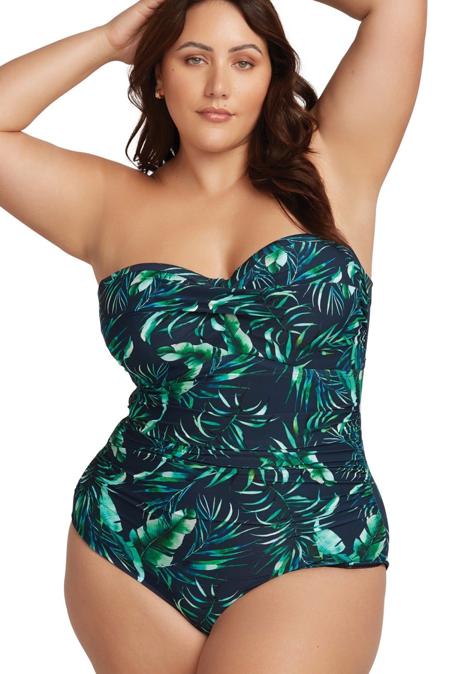 Women Artesands One Pieces | Palmspiration Botticelli Bandeau D Dd Underwire One Piece Swimsuit