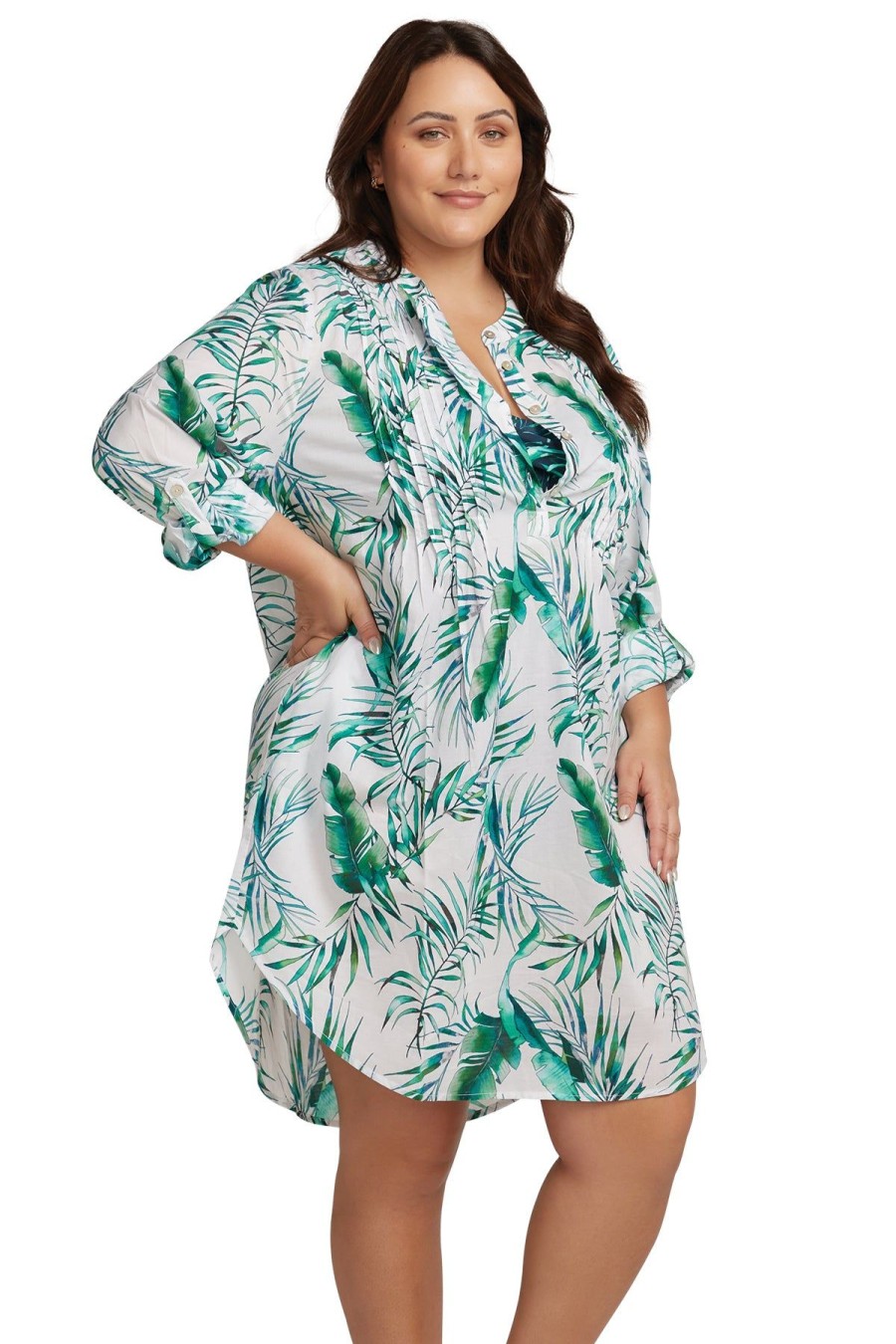 Women Artesands Kaftans | Palmspiration Gershwin Cotton Beach Shirt