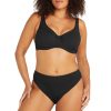 Women Artesands Bottoms | Black Aria Monet Mid Rise Bikini Bottom