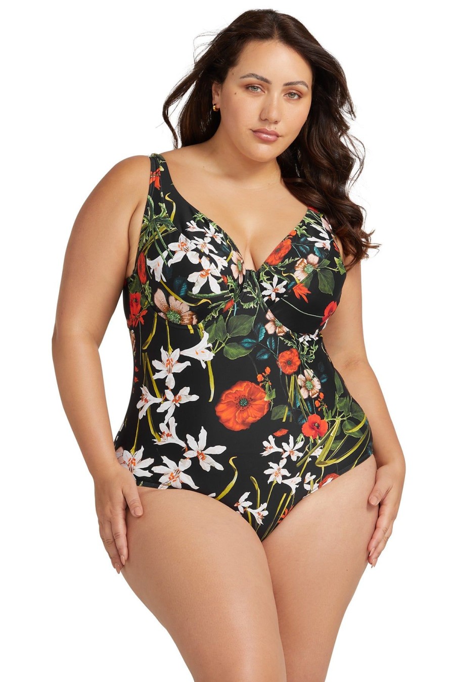 Women Artesands One Pieces | Wander Lost Goya E/F Cup Underwire One Piece Swimsuit