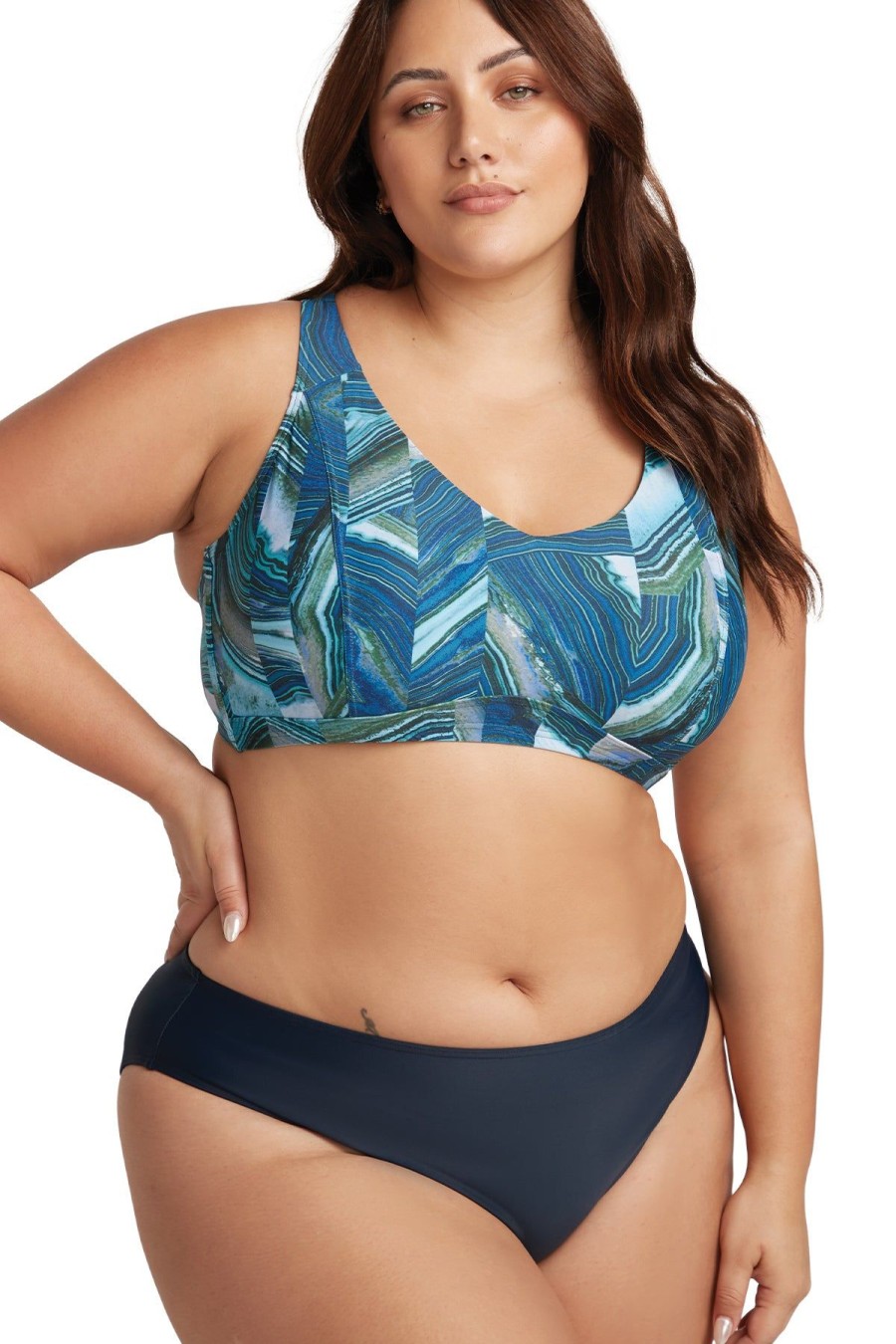 Women Artesands Bottoms | Dark Navy Delacroix Bikini Bottom