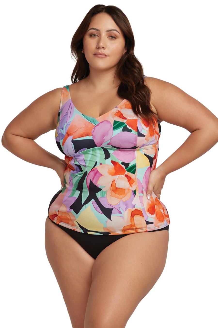 Women Artesands Tankini Tops | Natare Flo Turner Chlorine Resistant Tankini Top