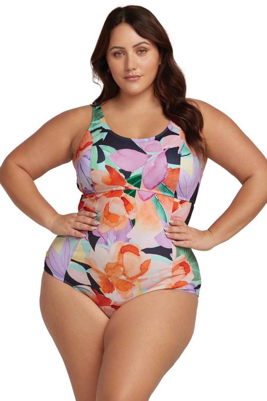 Women Artesands One Pieces | Natare Flo Hockney Chlorine Resistant One Piece Swimsuit