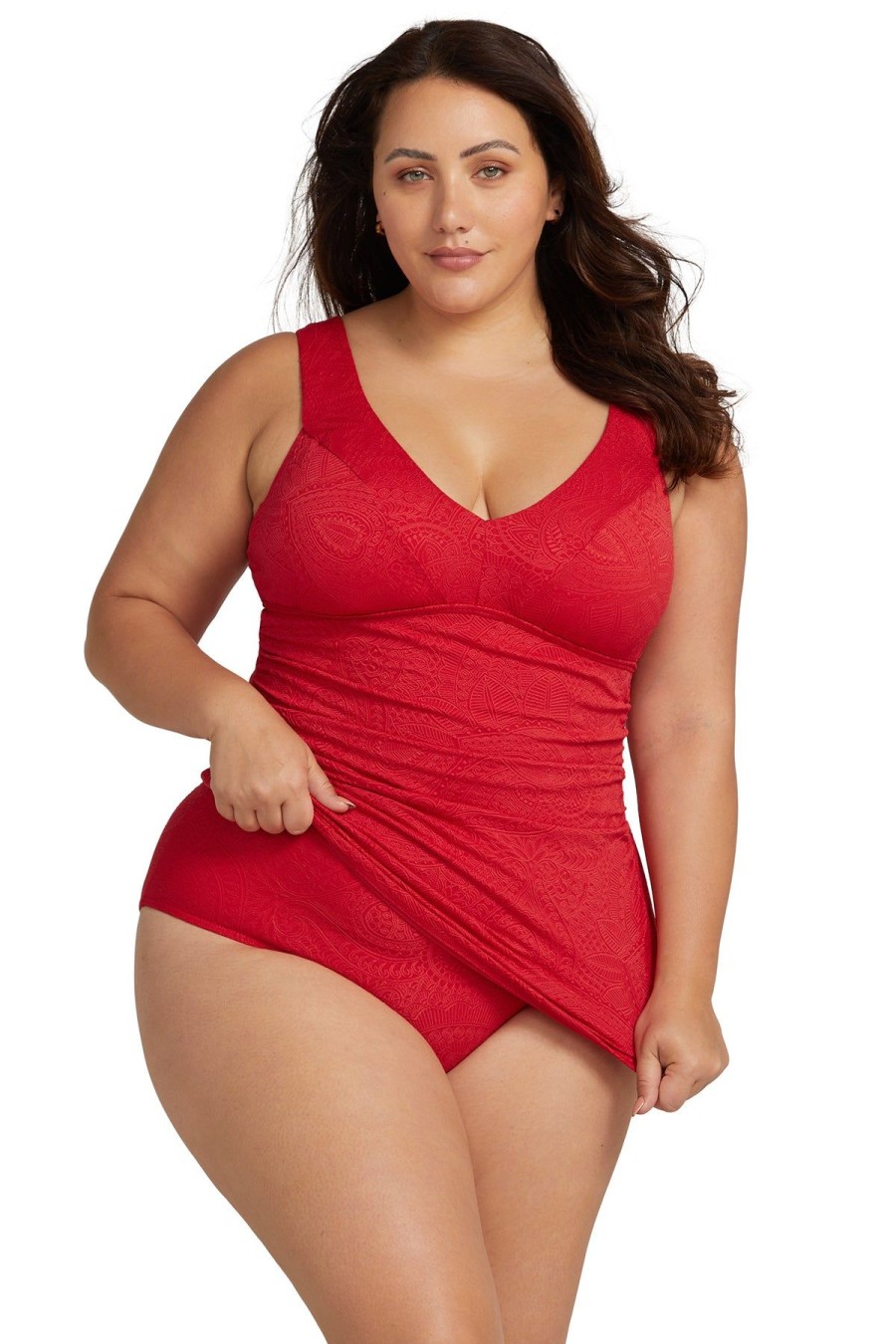 Women Artesands Tankini Tops | Red La Traviata Magritte Tankini Top