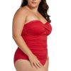 Women Artesands One Pieces | Red La Traviata Botticelli Bandeau One Piece Swimsuit