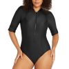 Women Artesands Sunsafe | Black Hues Seurat Sun Safe One Piece Swimsuit