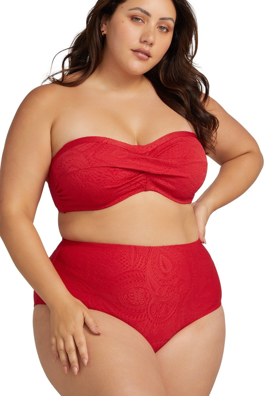 Women Artesands Bikini Tops | Red La Traviata Botticelli D-Dd Underwire Bikini Top