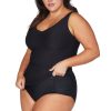 Women Artesands Tankini Tops | Black Hues Raphael E/F Cup Underwire Tankini Top