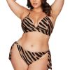 Women Artesands Bottoms | Ben Galay Animal Klee Tie Side Curve Fit Bikini Pant