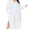 Women Artesands Shirt Dresses | White Monteverdi Beach Maxi Dress