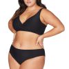 Women Artesands Bottoms | Black Hues Monet Mid Rise Bikini Bottom