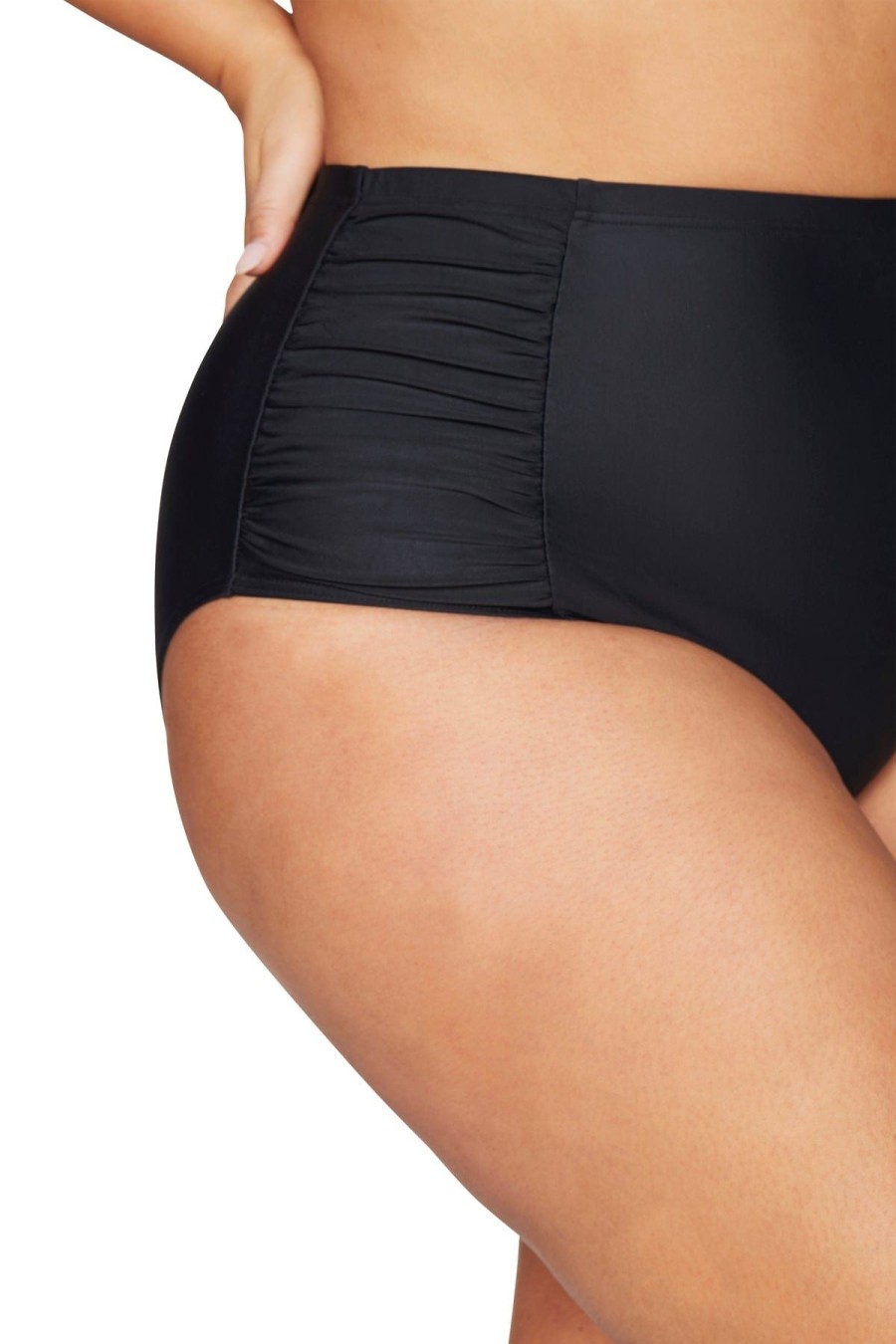 Women Artesands Bottoms | Black Hues Botticelli High Waist Bikini Bottom