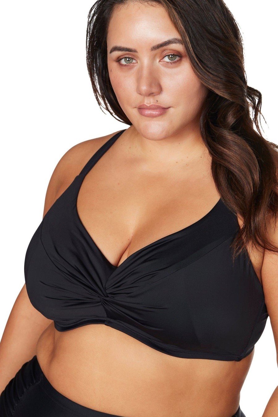 Women Artesands Bikini Tops | Black Hues Monet Underwire D-Dd Cup Bikini Top