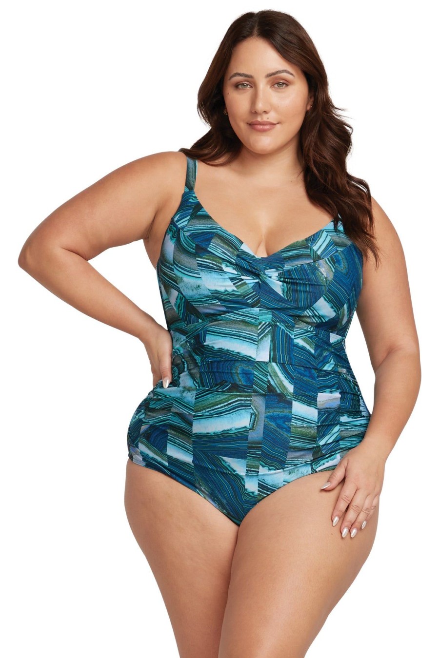 Women Artesands One Pieces | Chalcedony Monet Underwire D-Dd One Piece Swimsuit