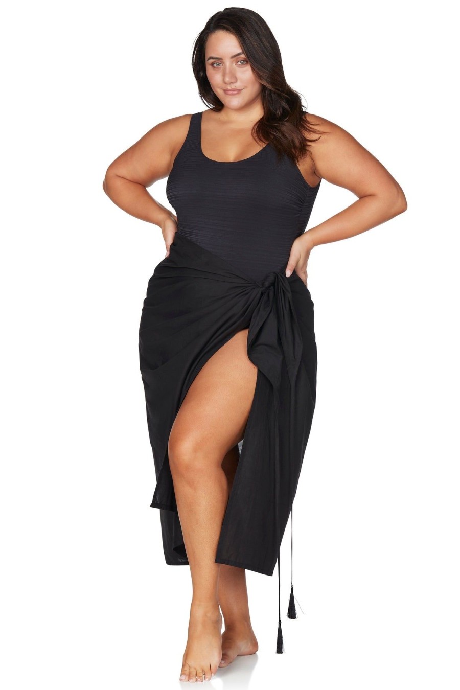 Women Artesands Sarongs | Black Bach Cotton Beach Sarong